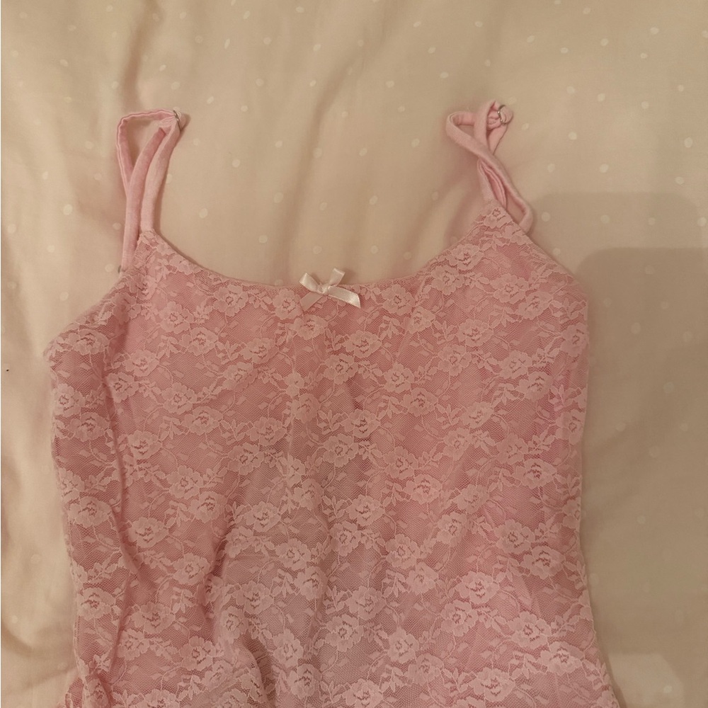 Pink Lace Camisole
